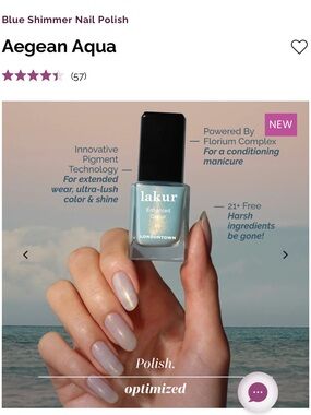 Londontown Lakur Aegean Aqua Blue Shimmer Nail Polish